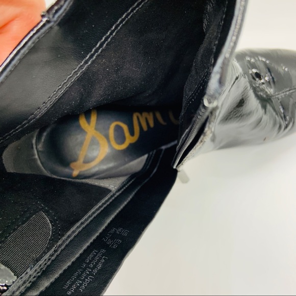 Sam Edelman Hilty 2 Black Patent Ankle Bootie Sz 9 - Picture 13 of 16